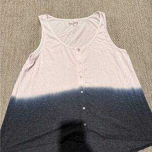 Mudd Pink and Gray Ombre Tank Top